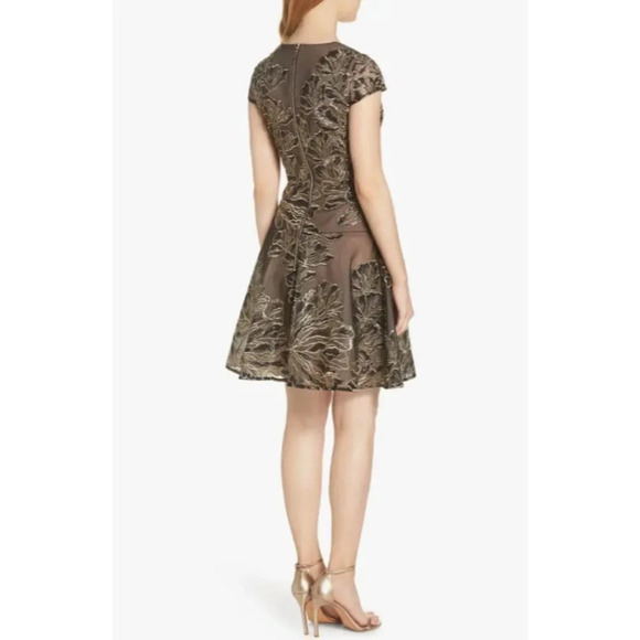 NWT Bronx & Banco Gold Floral Lace Mini Dress $650 - Picture 3 of 14